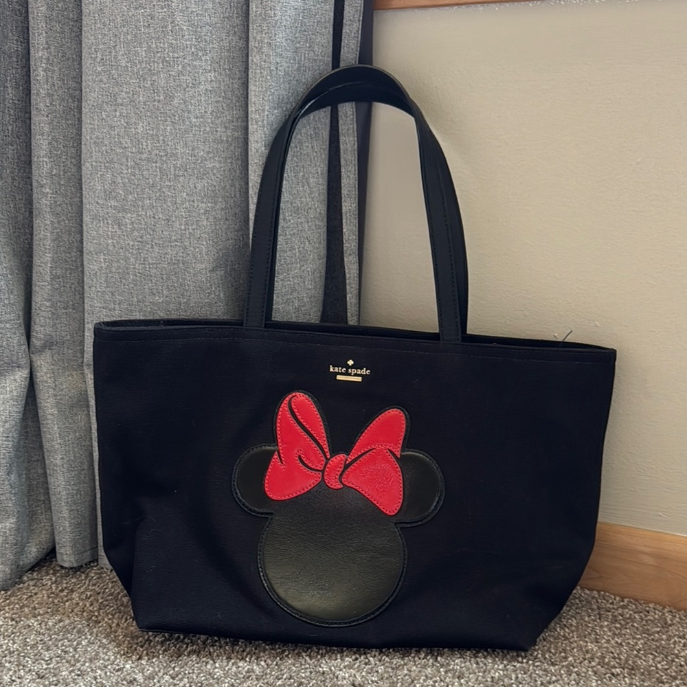 Kate Spade x Minnie Mouse Black and Red Disney Tote
